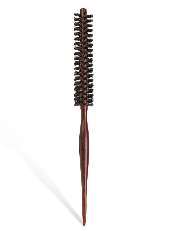 simarro Small Round Head Hair Brush, Boar Bristle Brush, Soft Natural Bristles with Wooden Handle, Suitable for Short Hairs, Fine Hairs Drying, Styling, Men's Beard Brushes, Restore Hair Shine - Image 1